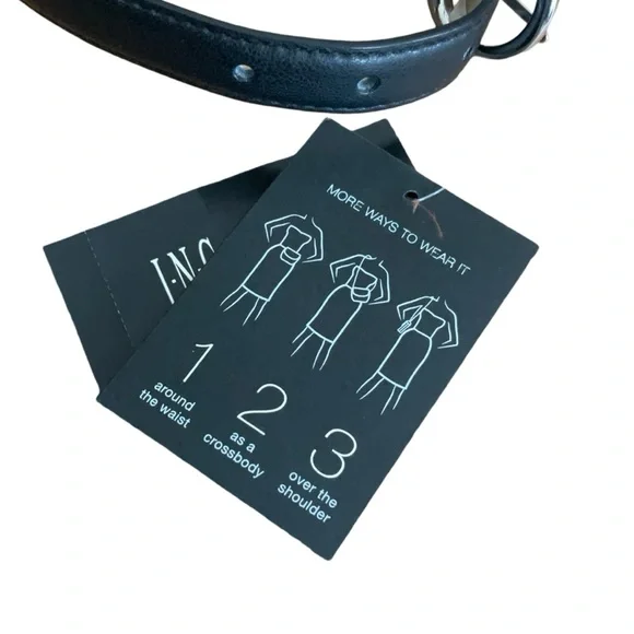 INC Black Convertible Belt Bag New With Tags - Picture 7 of 8